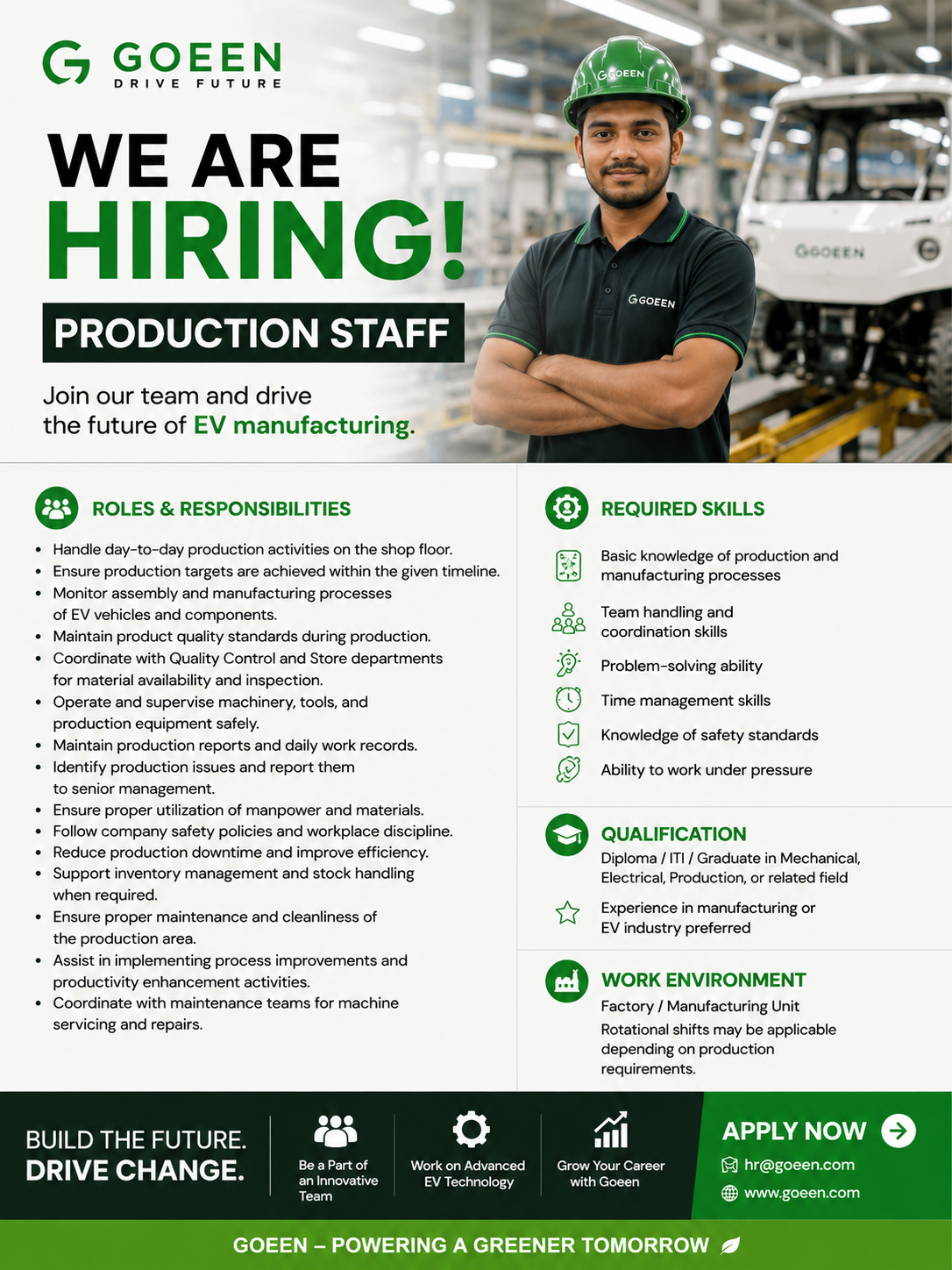 Production trainee